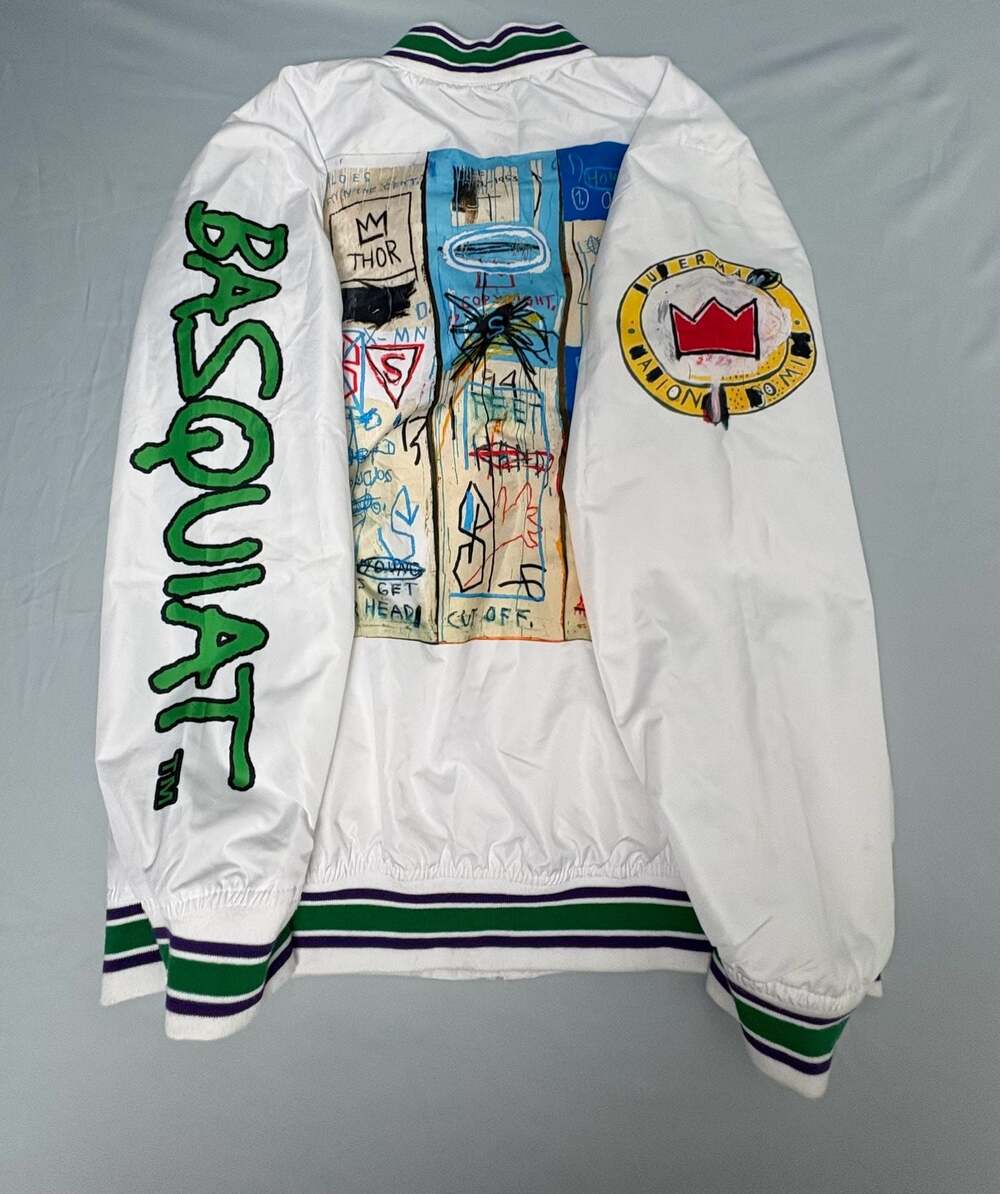 Jean-Michel Basquiat x Members Only NYC Empire Windbreaker Bomber Jacket Men's L - Picture 10 of 10